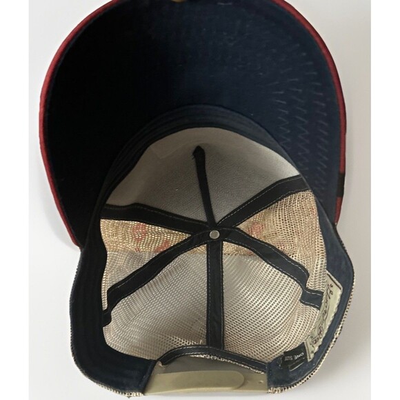 Goorin Bros Hat Cap Snap Back Trucker Patch Blue Red Mesh The Farm Mens - Picture 6 of 9